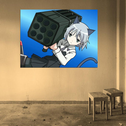 Strike Witches Alexandra Hot Girl Weapon Anime Manga Art Wall Art Print Poster