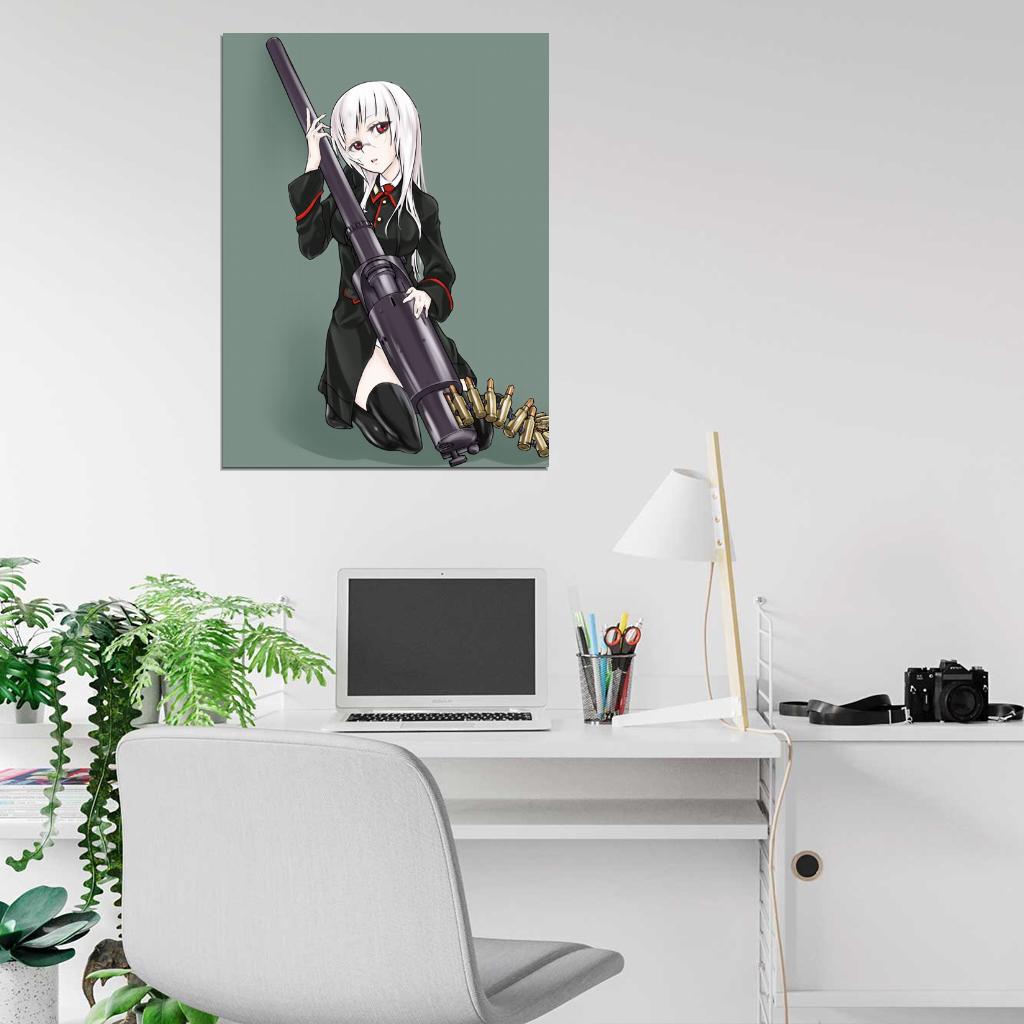 Strike Witches Heidimarie W. Schnaufer Hot Girl Weapon Anime Manga Art Wall Art Print Poster