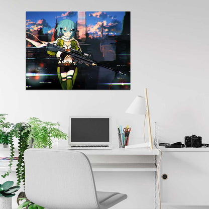 Sword Art Online Hot Girl Weapon Anime Manga Art Wall Art Print Poster