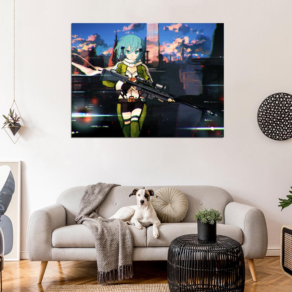 Sword Art Online Hot Girl Weapon Anime Manga Art Wall Art Print Poster