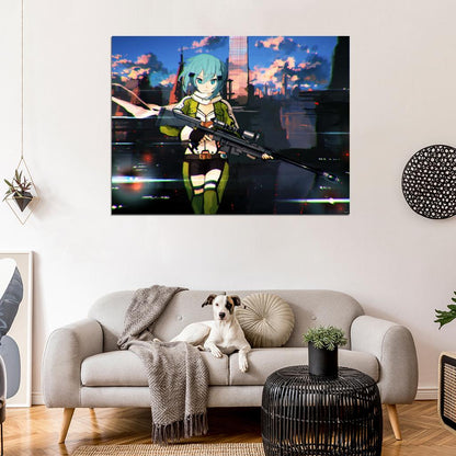 Sword Art Online Hot Girl Weapon Anime Manga Art Wall Art Print Poster