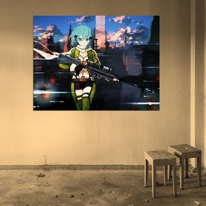 Sword Art Online Hot Girl Weapon Anime Manga Art Wall Art Print Poster
