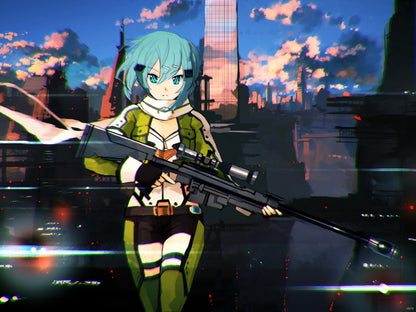 Sword Art Online Hot Girl Weapon Anime Manga Art Wall Art Print Poster