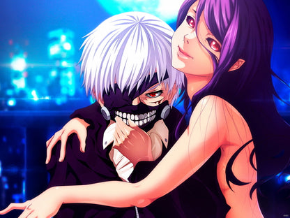 Tokyo Ghoul Ken Kaneki Kamishiro Rize Anime Manga Art Wall Art Print Poster