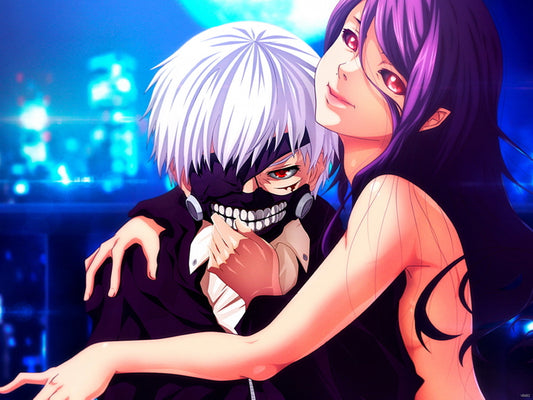 Tokyo Ghoul Ken Kaneki Kamishiro Rize Anime Manga Art Wall Art Print Poster