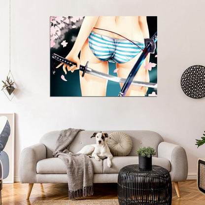 Youmu Konpaku Touhou Project Hot Girl Panties Ass Anime Manga Art Wall Art Print Poster