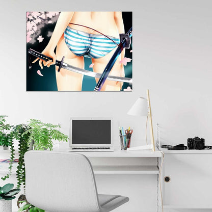Youmu Konpaku Touhou Project Hot Girl Panties Ass Anime Manga Art Wall Art Print Poster