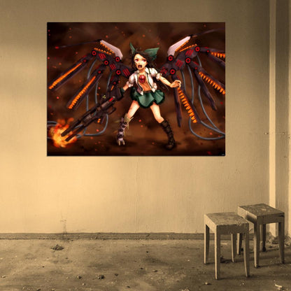 Utsuho Reiuji Touhou Project Awesome Anime Manga Art Wall Art Print Poster