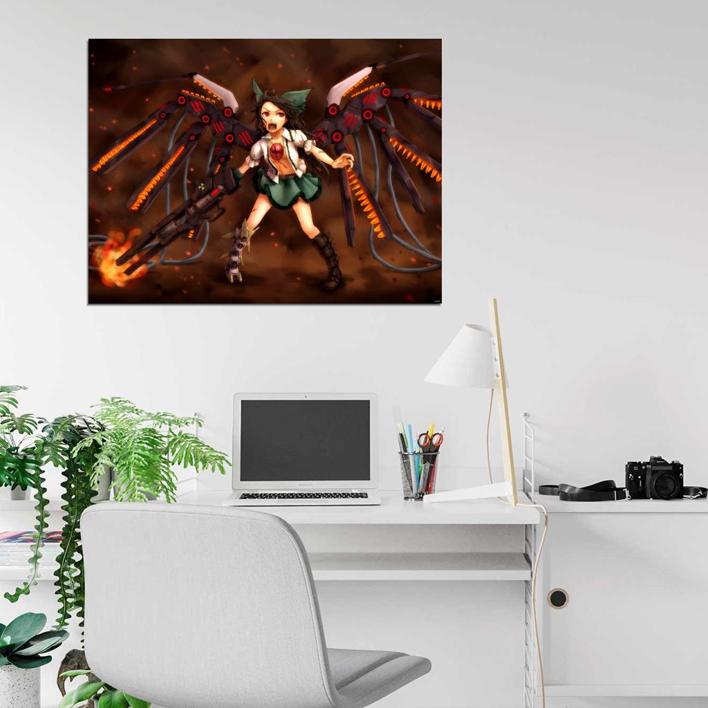 Utsuho Reiuji Touhou Project Awesome Anime Manga Art Wall Art Print Poster