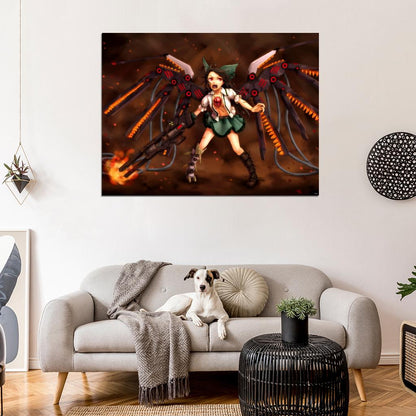 Utsuho Reiuji Touhou Project Awesome Anime Manga Art Wall Art Print Poster