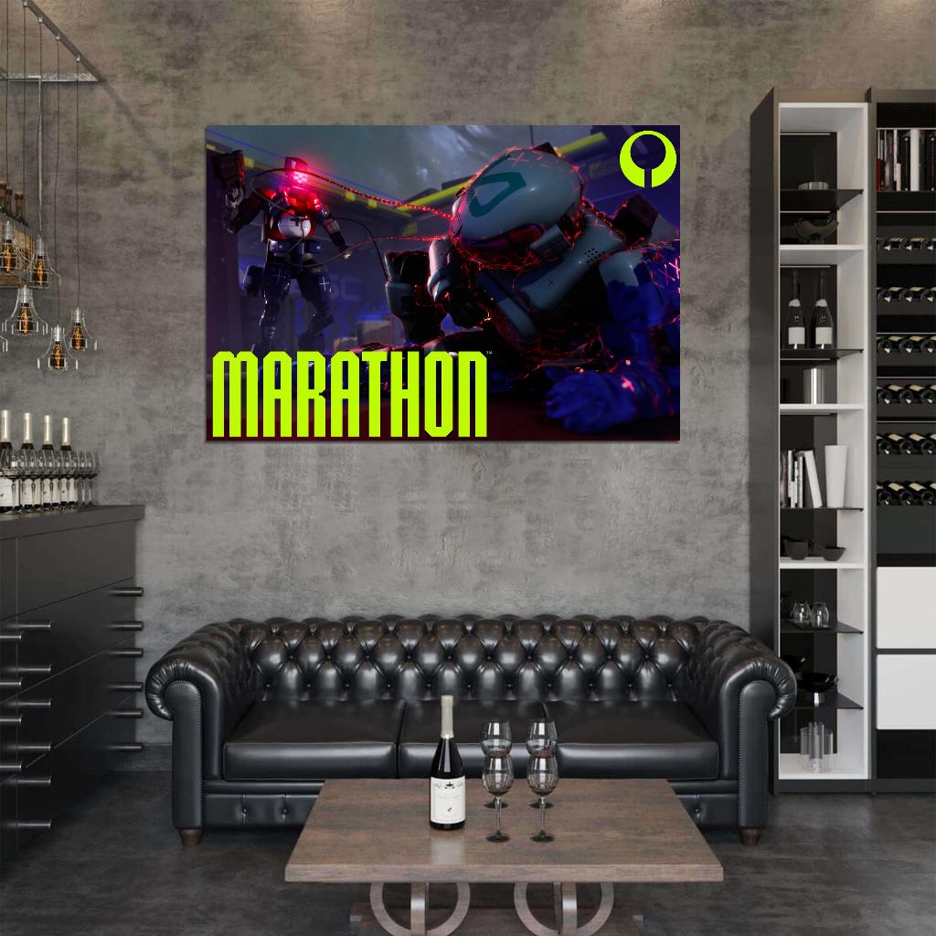 Marathon Game UESC Robot Bot Cinematic Wall Art Print Poster