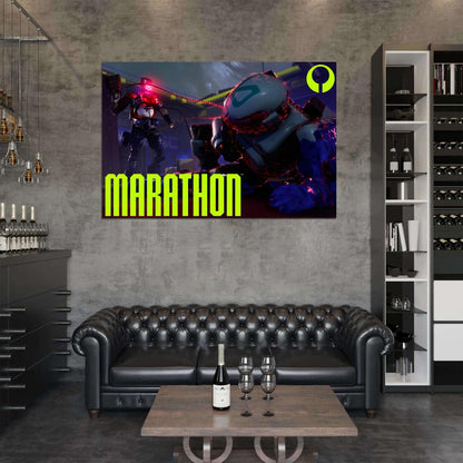 Marathon Game UESC Robot Bot Cinematic Wall Art Print Poster