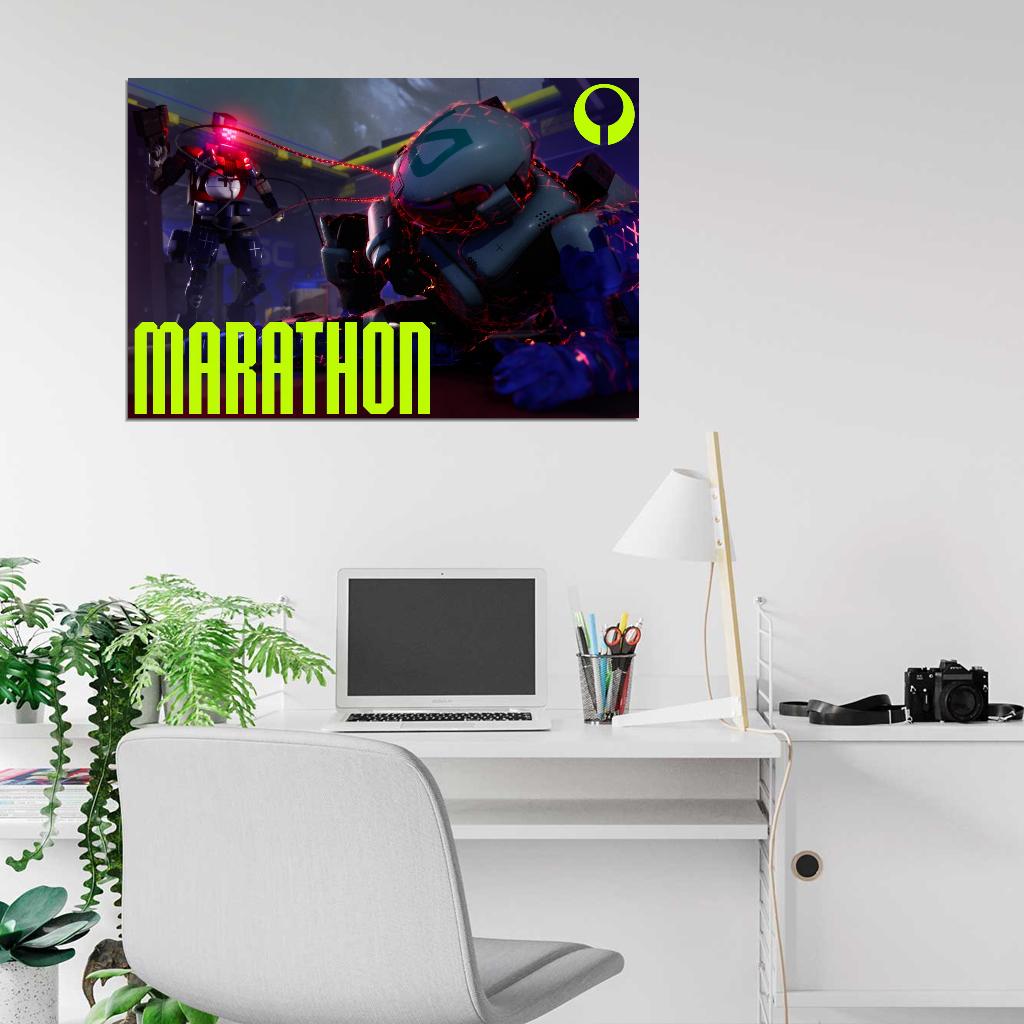 Marathon Game UESC Robot Bot Cinematic Wall Art Print Poster