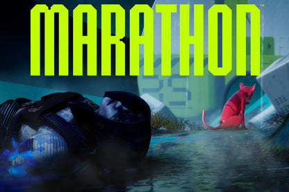Marathon Game Cat Sci-Fi Cinematic Wall Art Print Poster