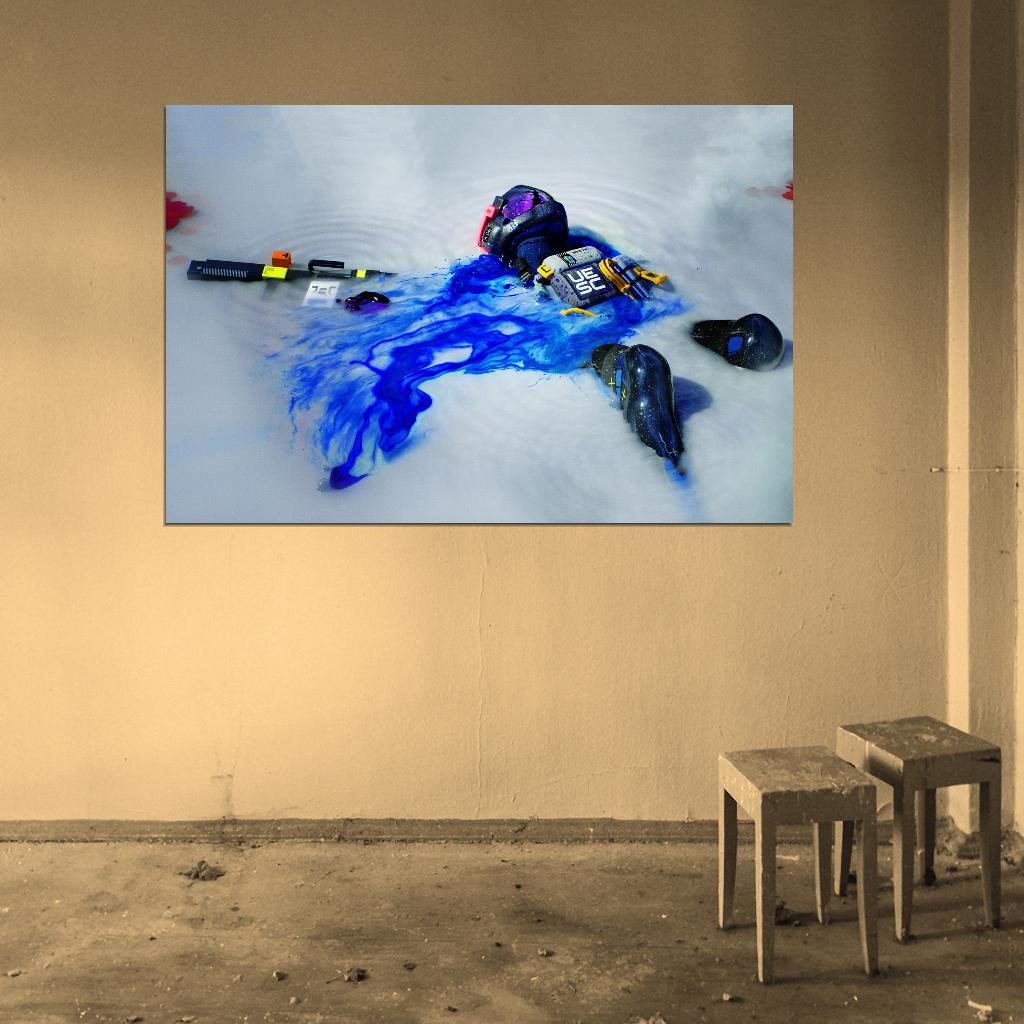 Marathon Game Cinematic Water Blue UESC Wall Art Print Poster