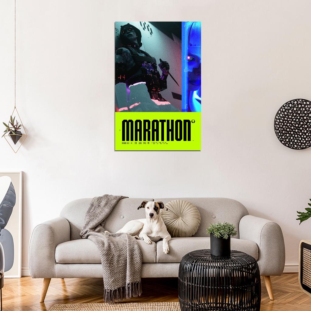 Marathon Game Asassin Knife Awesome Wall Art Print Poster