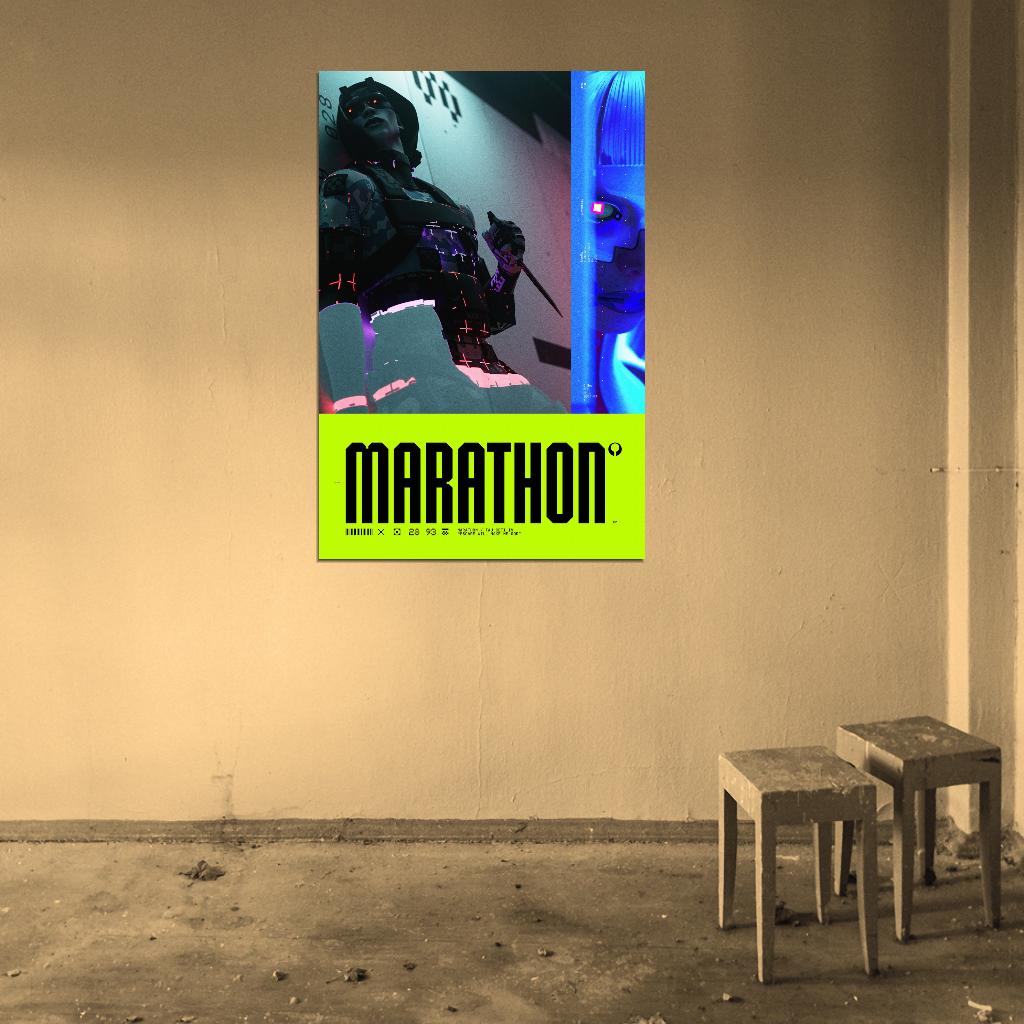 Marathon Game Asassin Knife Awesome Wall Art Print Poster