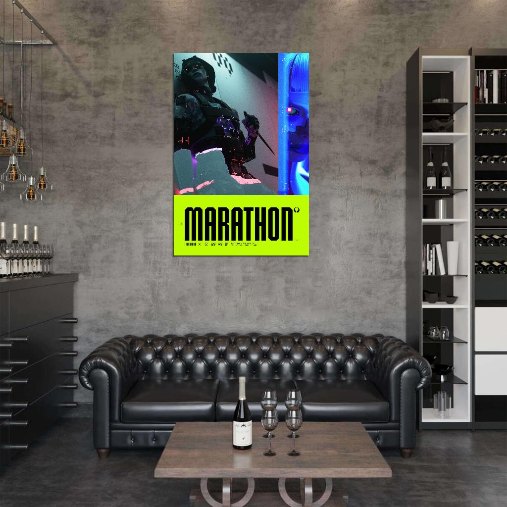 Marathon Game Asassin Knife Awesome Wall Art Print Poster