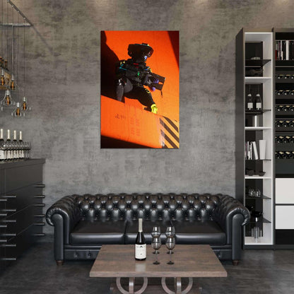 Marathon Game Recon Class Sci-Fi Helmet Wall Art Print Poster
