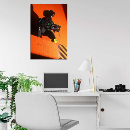 Marathon Game Recon Class Sci-Fi Helmet Wall Art Print Poster