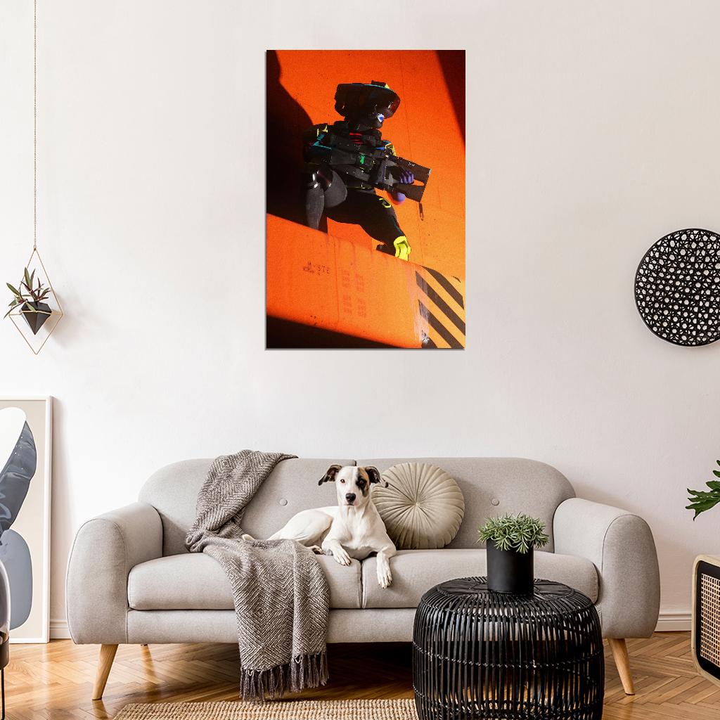 Marathon Game Recon Class Sci-Fi Helmet Wall Art Print Poster