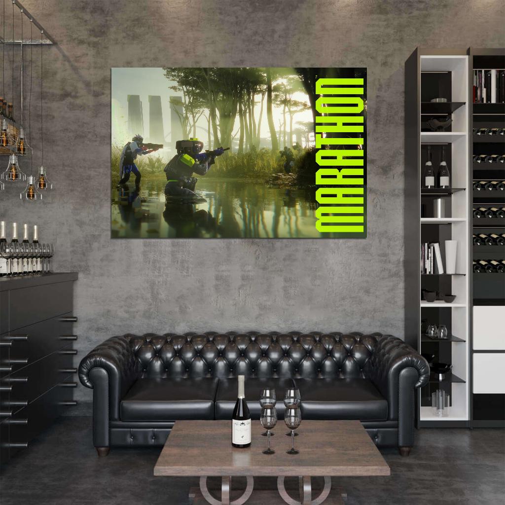 Marathon Game Tau Ceti IV  Sci-Fi Extraction Cinematic Wall Art Print Poster