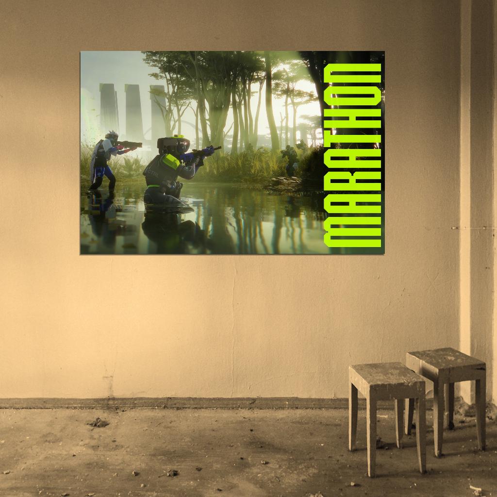 Marathon Game Tau Ceti IV  Sci-Fi Extraction Cinematic Wall Art Print Poster