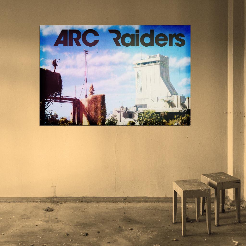 ARC Raiders Poster Concept Art Retro Sci-Fi Landscape Video Game Wall Decor