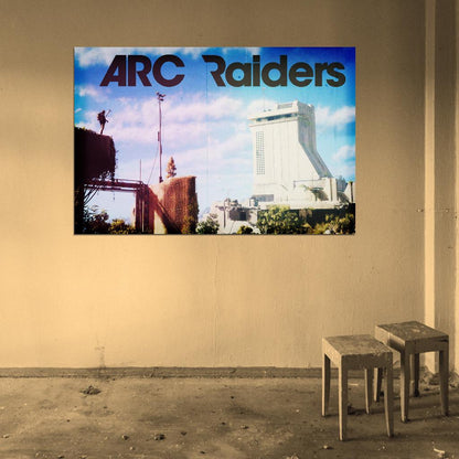 ARC Raiders Poster Concept Art Retro Sci-Fi Landscape Video Game Wall Decor