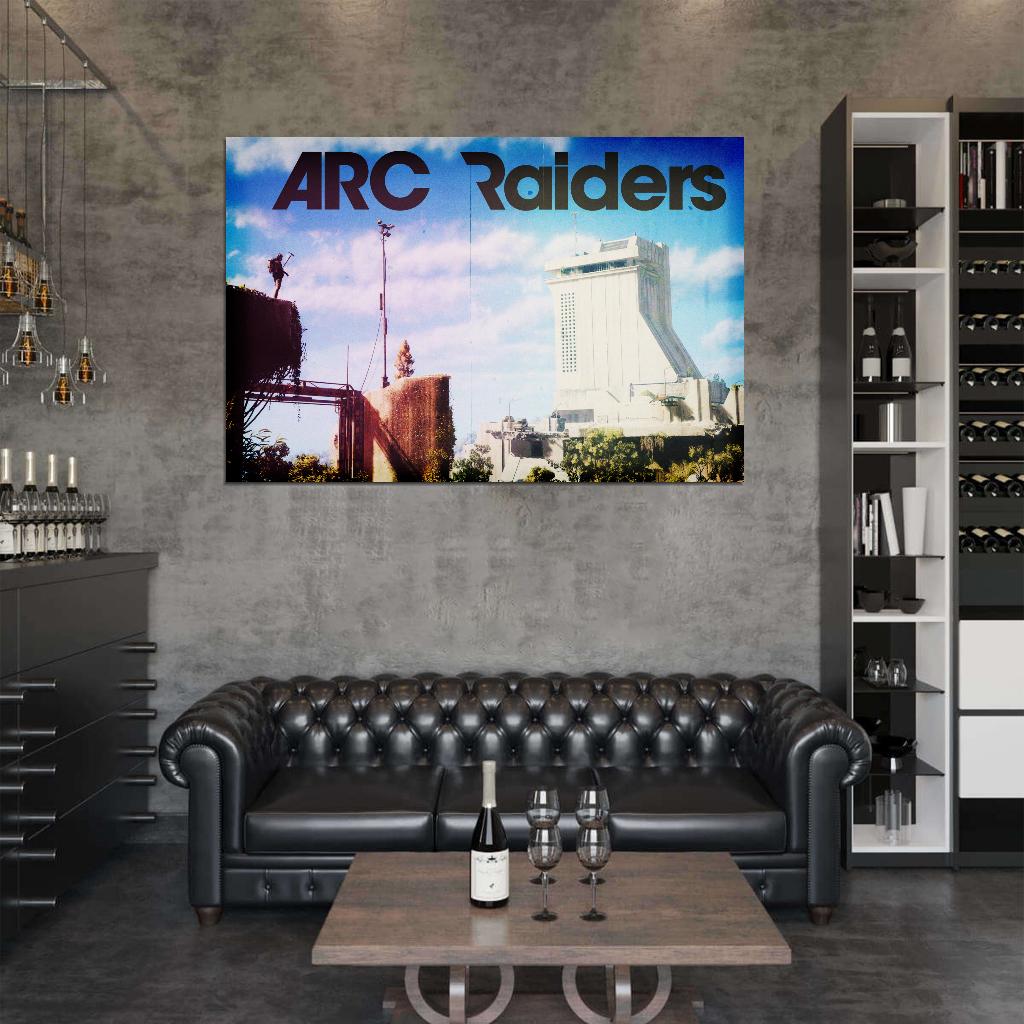 ARC Raiders Poster Concept Art Retro Sci-Fi Landscape Video Game Wall Decor