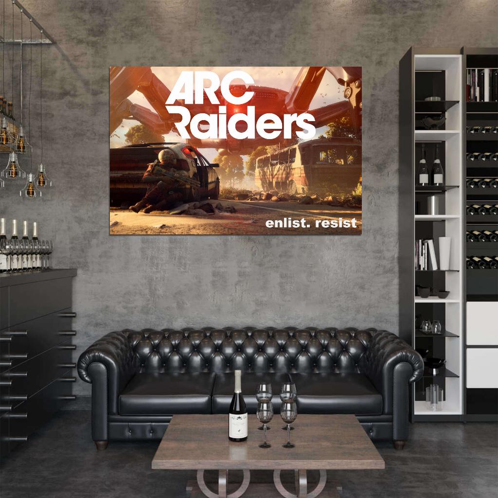 ARC Raiders Poster Robot The Queen Epic Concept Art Retro Sci-Fi Video Game Wall Decor