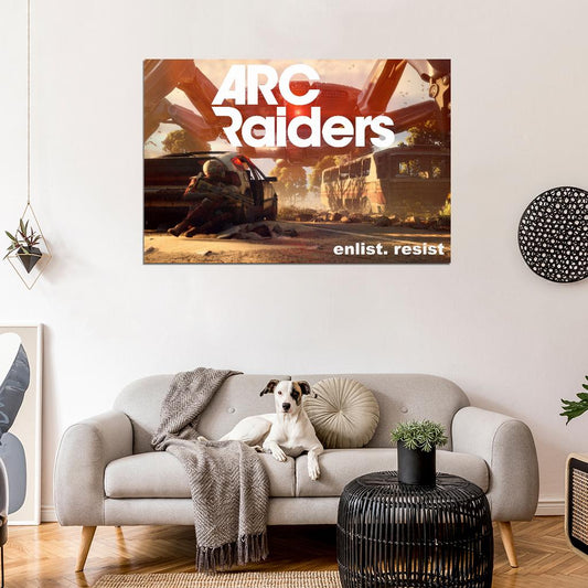 ARC Raiders Poster Robot The Queen Epic Concept Art Retro Sci-Fi Video Game Wall Decor