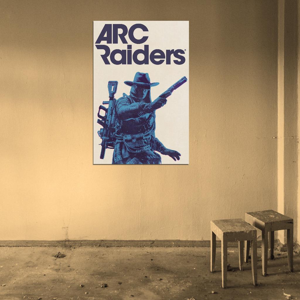 ARC Raiders Poster Cowboy Hat Raider Concept Art Sci-Fi Video Game Wall Decor