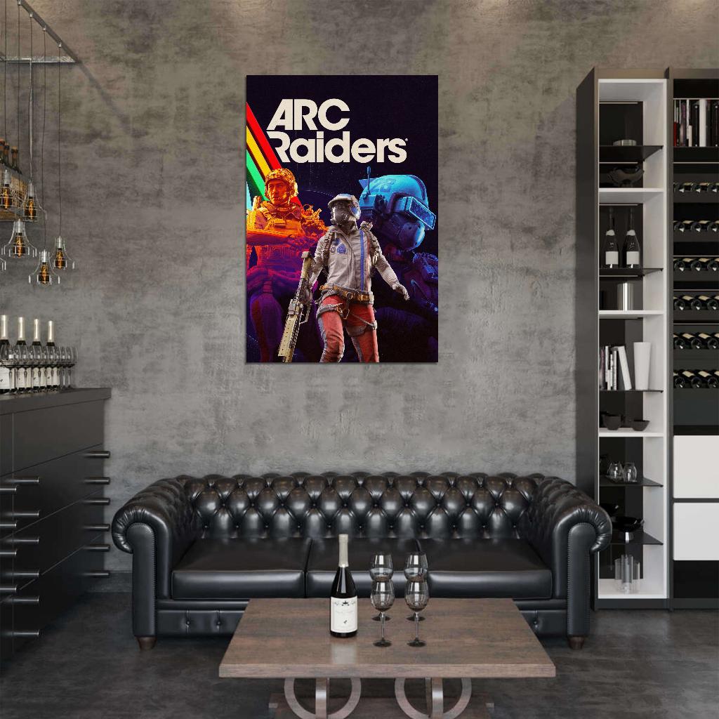 ARC Raiders Poster Epic Gaming Retro Sci-Fi Wall Decor